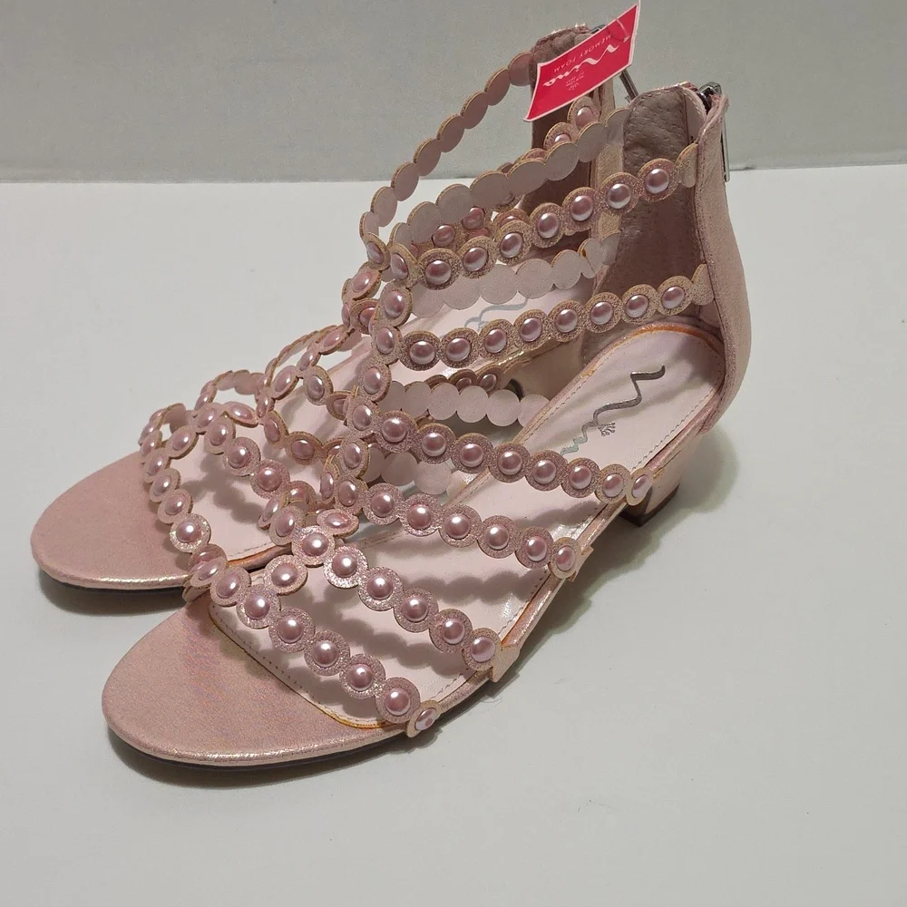 Nina Girls Princess P Blush Shimmer Pump Sandal Size 5‎